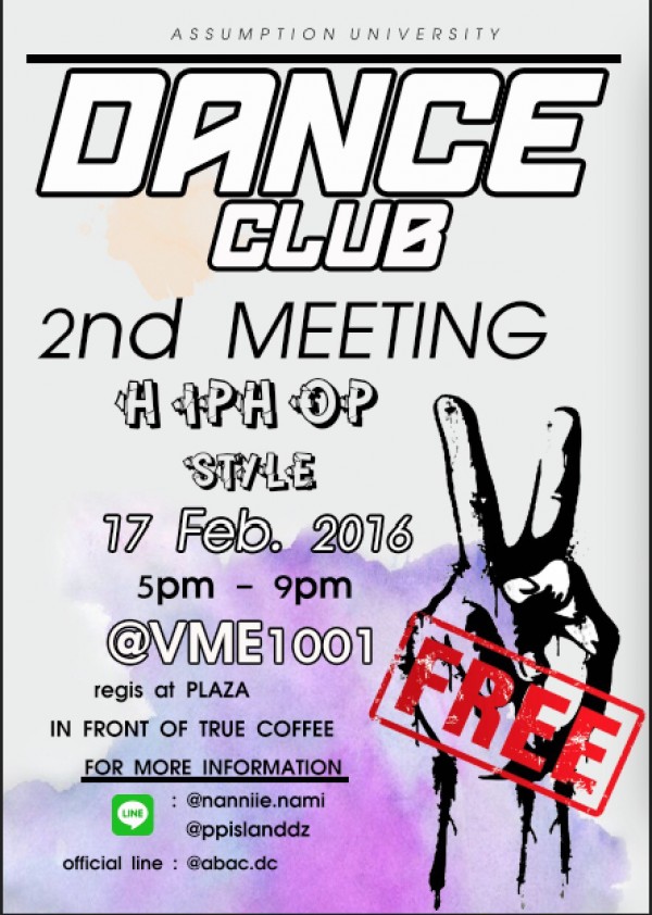 DANCE CLUB 2ND MEETING
